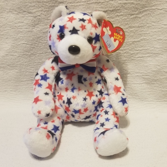 Ty Other - EUC "White" 2003 patriotic Beanie Baby